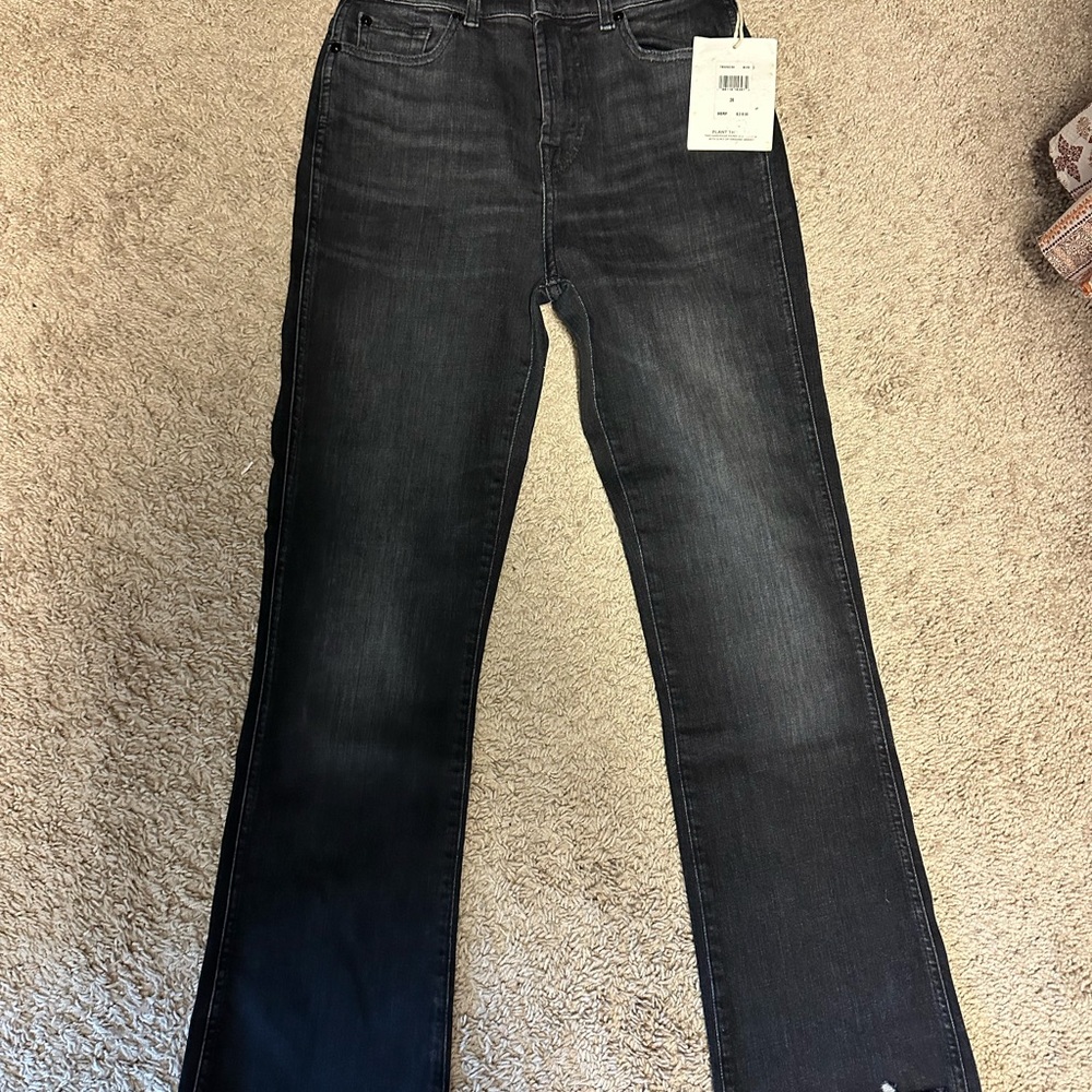 SEVEN FOR ALL MANKIND B(Air) Jeans Women's 26 NWT High Waist Slim Kick Flare Raw